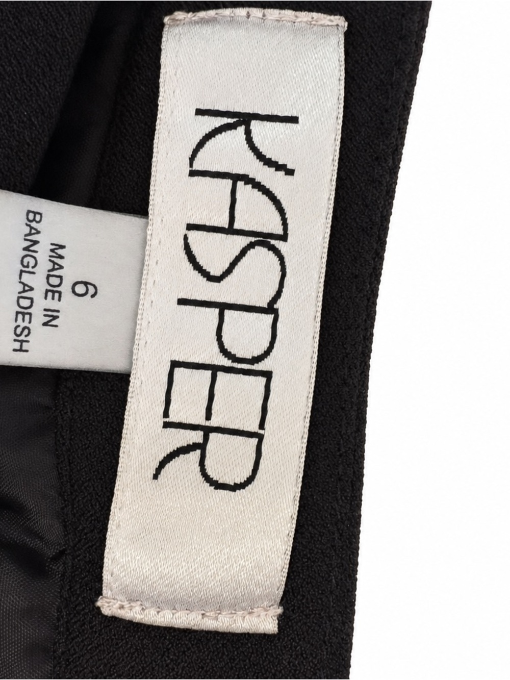 NWT Kasper Black Stretch Pencil Skirt Size 6 Lined Career Workwear - Picture 2 of 8